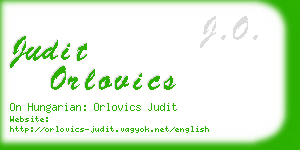 judit orlovics business card